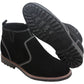 CALTO - Y41082 - 3.2 Inches Taller (Nubuck Black) - Zipper Boots