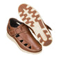 CALTO - K2133 - 2.8 Inches Taller (Brown) - Fisherman Sandal Lightweight