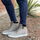 CALTO - T53120 - 2.6 Inches Taller (Nubuck Grey) - High top sneak-boot
