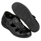 TOTO Black Braided Leather Sandals - Three Inches - G1307