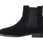 CALTO - K33090 - 2.9 Inches Taller (Black) - Suede Chelsea Boot