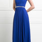 Cinderella Divine W0014 Long Gown Sleeveless Pleated Rhinestone Waist