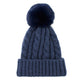 Warm Chunky Cable Knit Beanie Pom Pom Hat Beanie Winter Hat