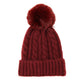 Warm Chunky Cable Knit Beanie Pom Pom Hat Beanie Winter Hat