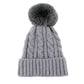 Warm Chunky Cable Knit Beanie Pom Pom Hat Beanie Winter Hat