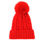 Warm Chunky Cable Knit Beanie Pom Pom Hat Beanie Winter Hat