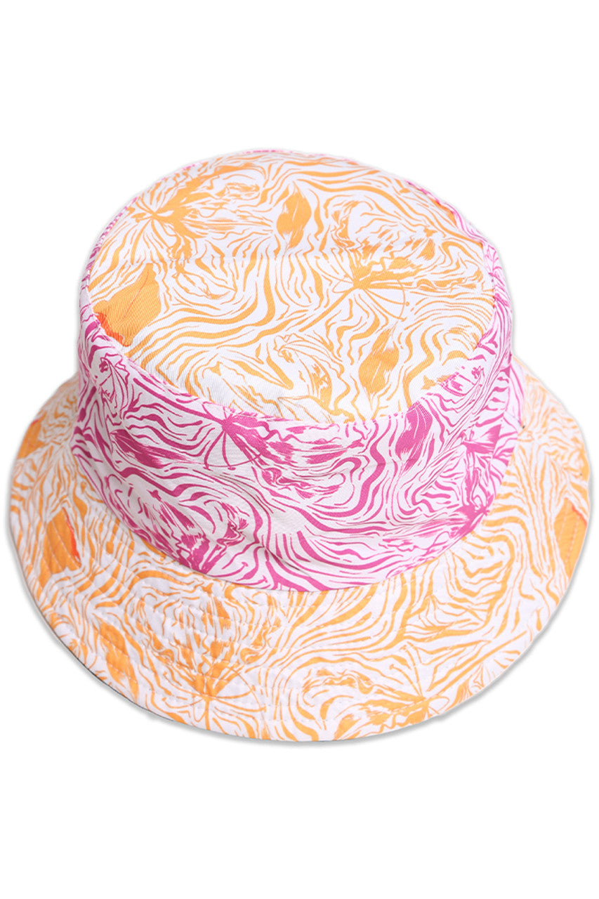 Wavy Mixed Print Bucket Hat