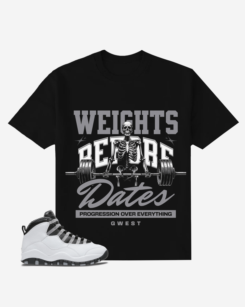 G West Weights Before Dates Oversized T-Shirt Mens
