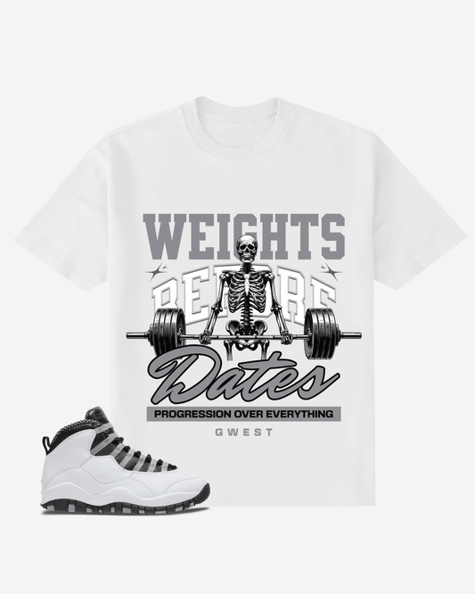 G West Weights Before Dates Oversized T-Shirt Mens