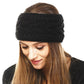 Wide Solid Cable Knit Earmuff Headband Ear Warmer