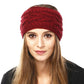 Wide Solid Cable Knit Earmuff Headband Ear Warmer
