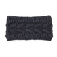 Wide Solid Cable Knit Earmuff Headband Ear Warmer