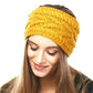 Wide Solid Cable Knit Earmuff Headband Ear Warmer