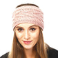 Wide Solid Cable Knit Earmuff Headband Ear Warmer