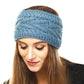 Wide Solid Cable Knit Earmuff Headband Ear Warmer