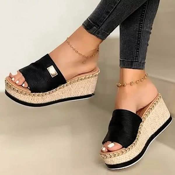 Chanclas de cuña para mujer, sandalias de plataforma, suaves, cómodas, nuevas, informales, para exteriores, playa