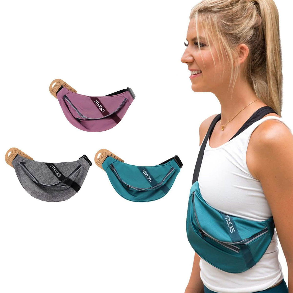 Riñonera ajustable activa para mujer