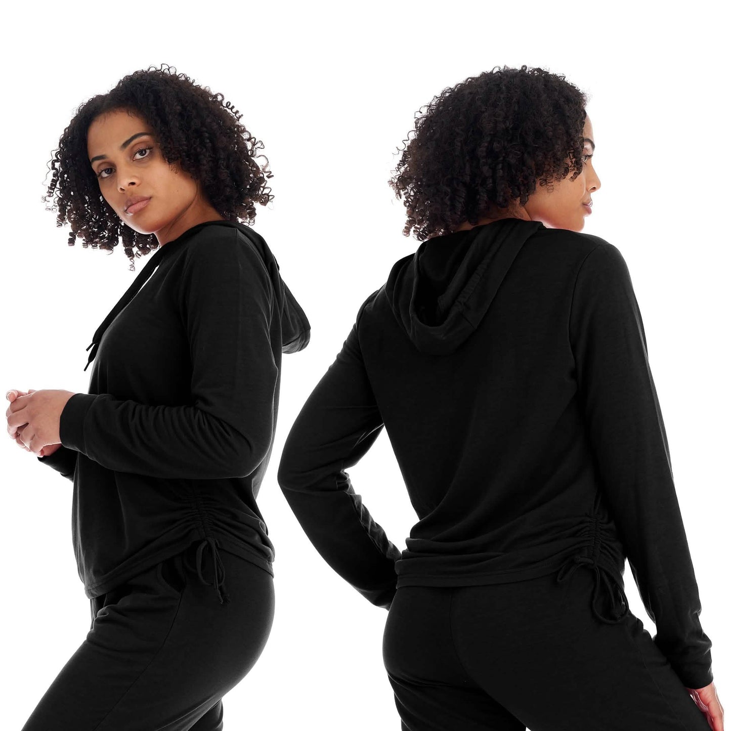 Sudadera con capucha de felpa francesa Athleisure para mujer