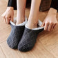 Women's Autumn Winter Plush Lined Indoor Low Cut Socks