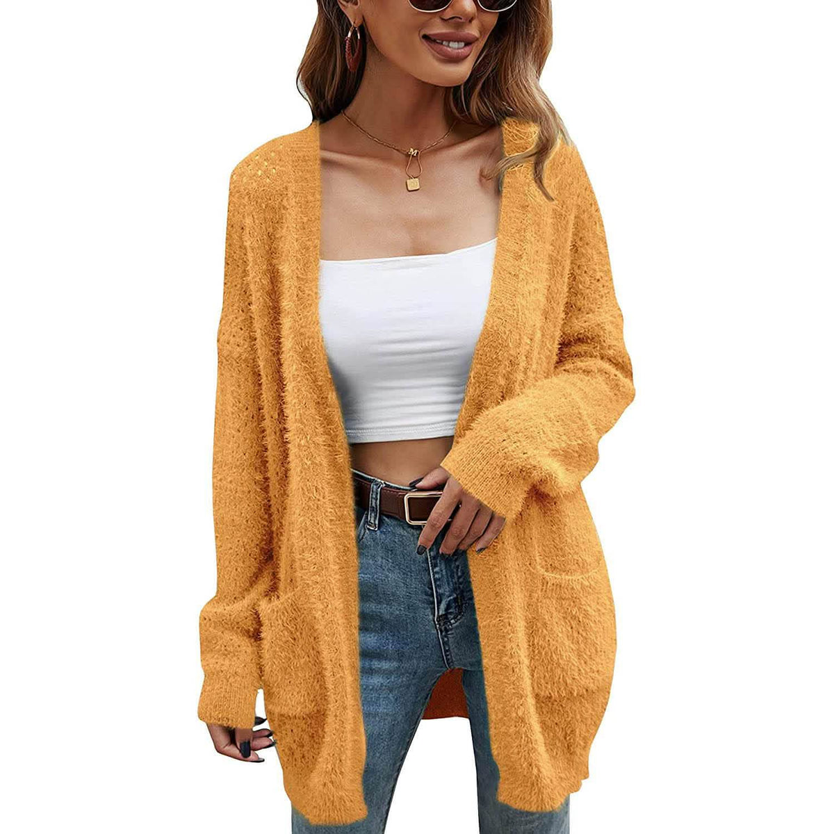 Chaqueta de punto de cárdigan para mujer