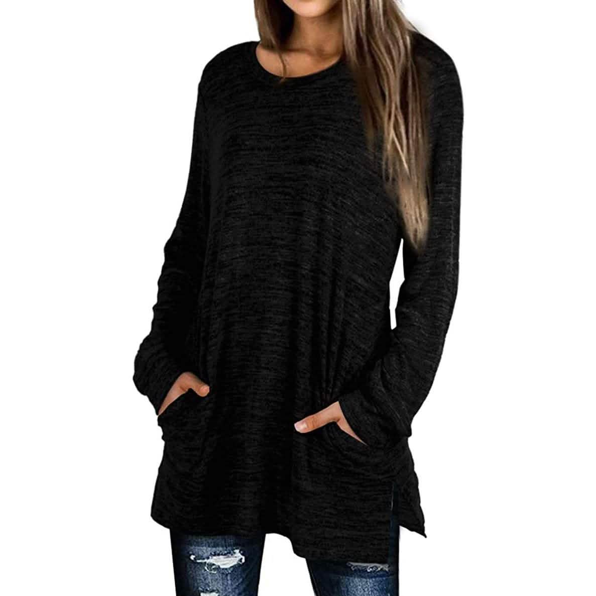 Sudadera informal de manga larga para mujer de talla grande