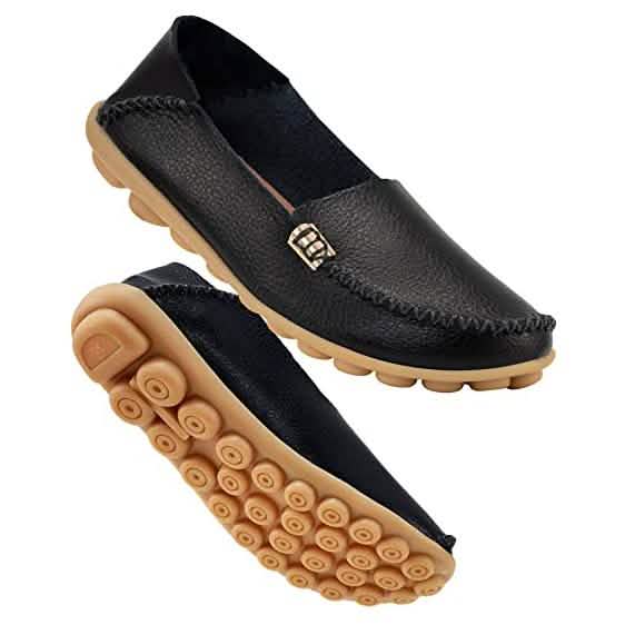 Mocasines de piel cómodos para mujer