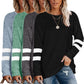 Sudaderas de cuello redondo de manga larga para mujer, blusas tipo túnica