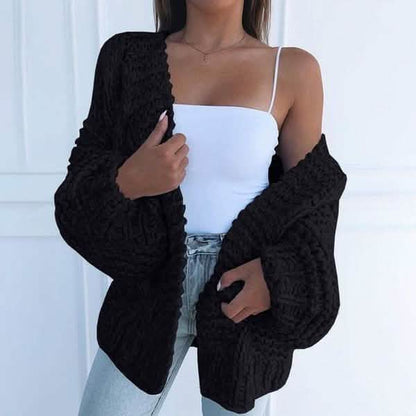 Cárdigan de punto trenzado para mujer