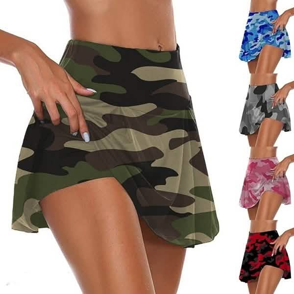 Falda deportiva de camuflaje para mujer