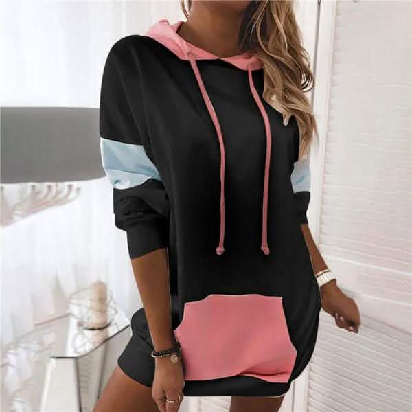 Vestido suelto cálido tipo jersey de moda para mujer