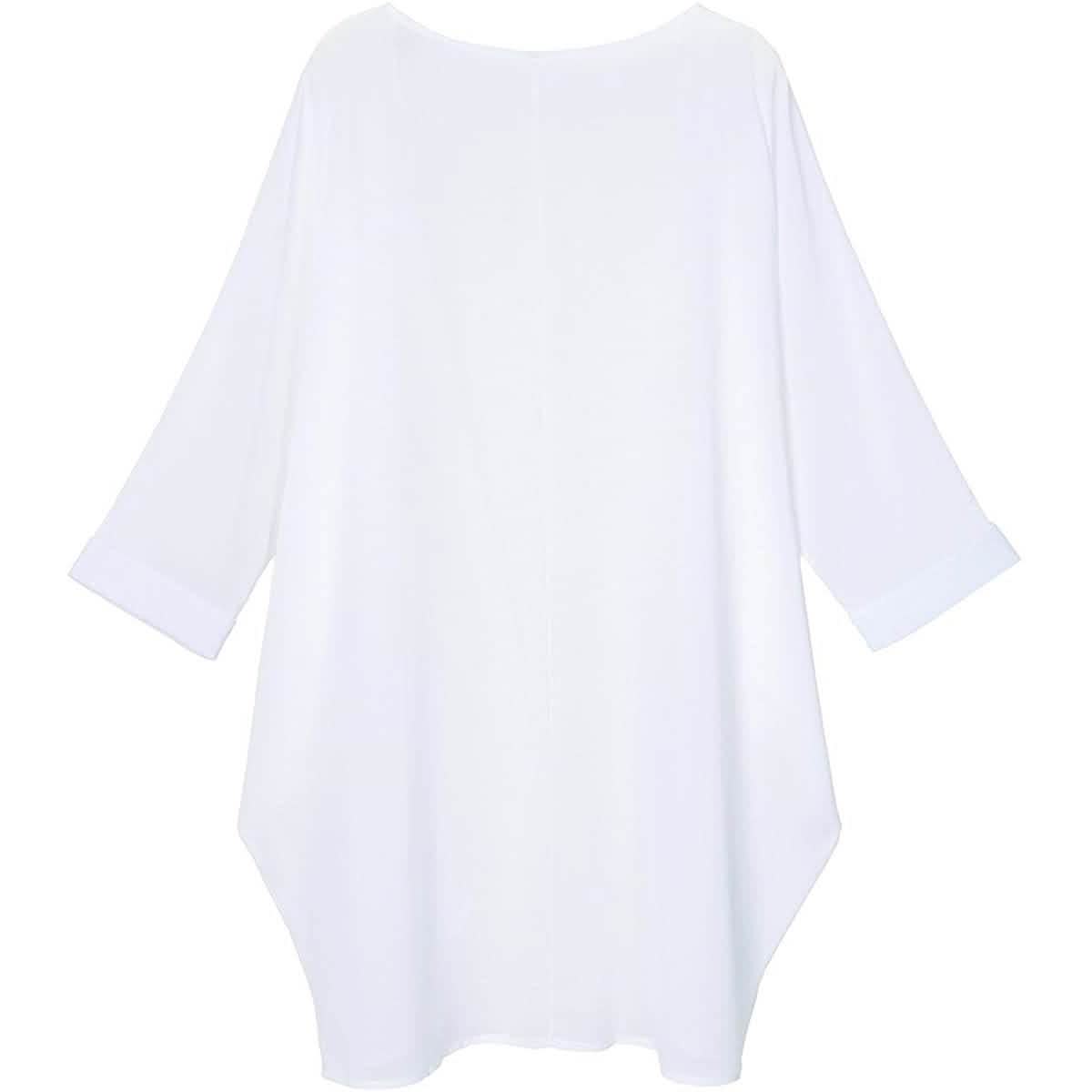 Kimono suelto de gasa transparente con estampado floral para mujer