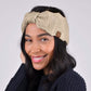 Diadema anudada de punto para invierno para mujer