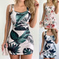 Vestido de verano para mujer, sin mangas, con tirantes y empalmes