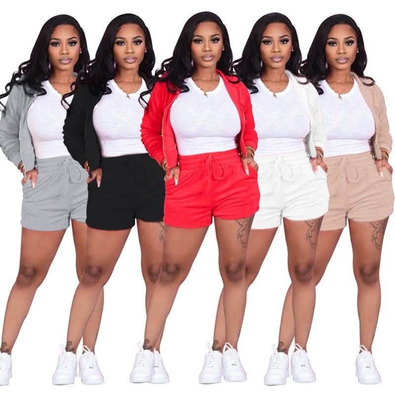 Chándales de Mujer, Ropa Deportiva Casual, Conjuntos Cortos de Dos Piezas Neón