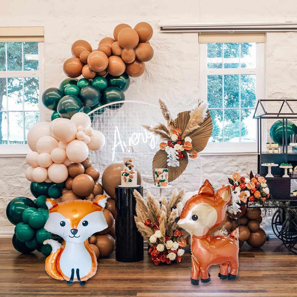 Woodland Balloon Garland Kit – Mocha, Green & Blush