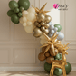Gold Starburst Cluster Balloon | 12-Point Metallic Foil Star