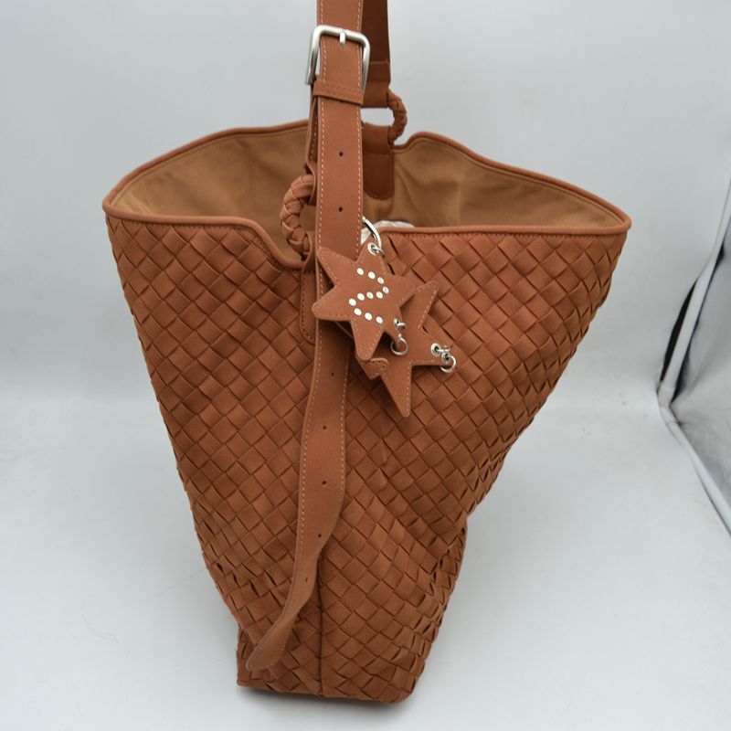 Woven Hobo Shoulder Bag with Adjustable Strap and Star Charm