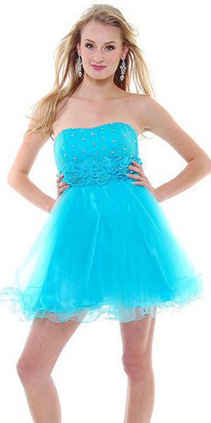 LIQUIDACIÓN - Vestido corto de tul acampanado Cinderella Divine 414 (Talla 8)