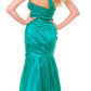 CLEARANCE - Cinderella Divine 1646 Long Dress Taffeta One Shoulder (Size 6)