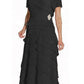 CLEARANCE - Juliet 1044 Spaghetti Strap Chiffon Formal Dress Multi Ruffle Hem (Size 3XL)