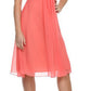 CLEARANCE - Juliet 732 Chiffon Dress Knee Length Rhinestones Straps Gown (Size L)