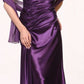 OFERTA - Cinderella Divine 7702 Vestido largo de satén con tirantes de pedrería y un hombro (Talla 2XL)