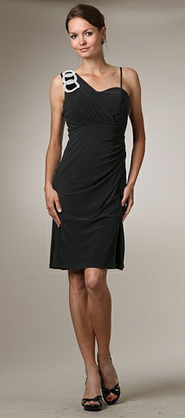 LIQUIDACIÓN - Vestido elegante negro Celavie 6031s para invitada de boda (Talla XL)