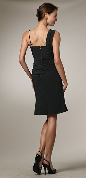 LIQUIDACIÓN - Vestido elegante negro Celavie 6031s para invitada de boda (Talla XL)