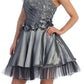 CLEARANCE - Juliet 1213 Lace Up Back Dress Short A-Line Strapless (Size XL)