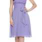 CLEARANCE - Halter Strap Yellow Chiffon Knee Length Dress With Bow (Size Small)