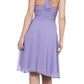 CLEARANCE - Halter Strap Yellow Chiffon Knee Length Dress With Bow (Size Small)