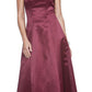 CLEARANCE - Bridesmaid Dress Poly Satin Spaghetti Strap A Line Gown (Size Small)