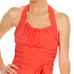 CLEARANCE - Halter Strap Yellow Chiffon Knee Length Dress With Bow (Size Small)