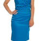 CLEARANCE  - Short Tight Fit White Dress Knee Length Satin Tank Straps (Size XS)